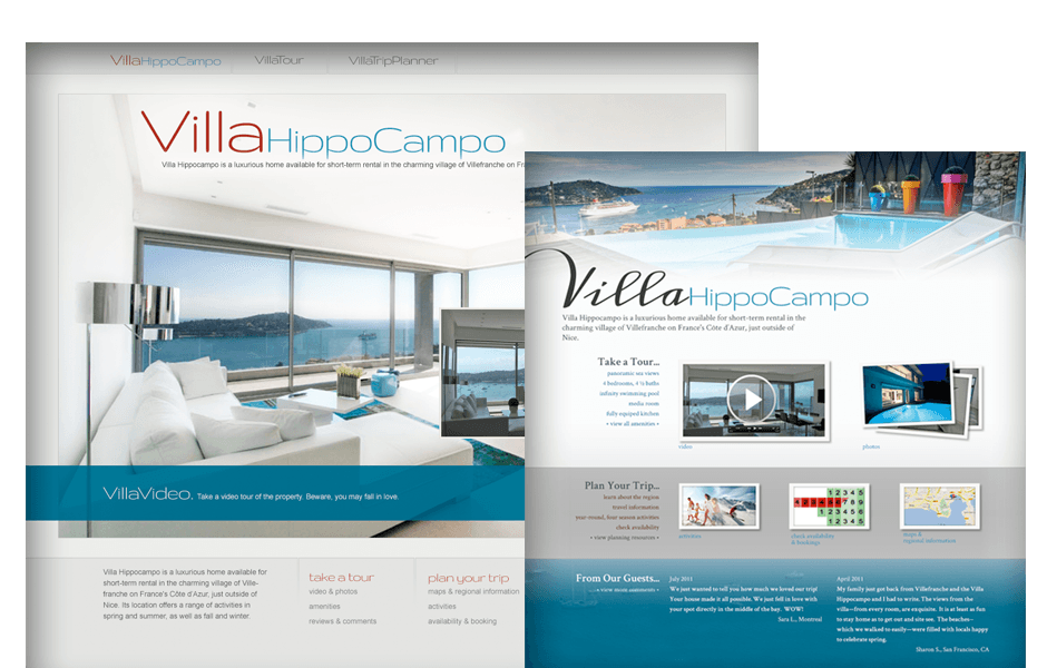 Homepage Website Redesign for Luxury Vacation Property